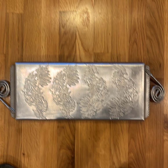 Mid-century modern hand wrought metal serving tray by Farber and Shlevin - Picture 5 of 5